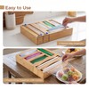 6 in 1 Storage Bag Organizer Kitchen Drawer, Bamboo Foil