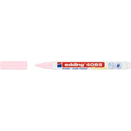 edding 4085 krijtmarker - pastel-roze - 1 krijtstift - ronde punt 1-2 mm - dunne krijtstift voor borden, uitwisbaar - voor het schrijven op ruiten, glas, spiegels - bordstift met dekkende kleuren