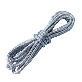 Flyinggoldfish Glitter Round Shoelaces Sparkle Bling Shoe Boot Laces Metallic Look 45" Silver