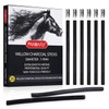 PANDAFLY Willow Charcoal Sticks, Soft, Black Artist Vine Charcoal for