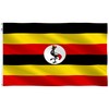 Double Sided Uganda Flag Flag 3x5Ft New- 4 Rows of