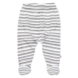 HonestBaby unisex baby 3-pack Organic Cotton Footed Harem Pants, Sketchy Stripe, Newborn US