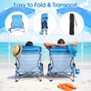 Huwena 2 Pack Beach Chairs with Umbrella for Adults, Low