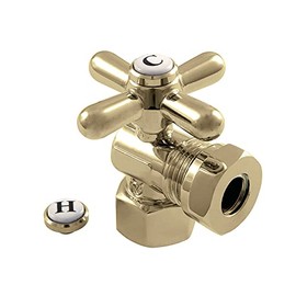 Kingston Brass CC44102X Vintage 1/2-Inch Fip x 1/2-Inch or 7/16-Inch Slip Joint Angle Stop, Polished Brass