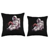 Cherry Shrimp As An Astronaut Throw Pillow