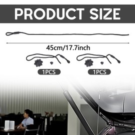 JUGUTA Pack of 2 Car Boot Retaining Strap Parcel Shelf Black Strap Holder for the Boot Car Universal Retaining Straps Boot Cover Car Universal Retaining Straps