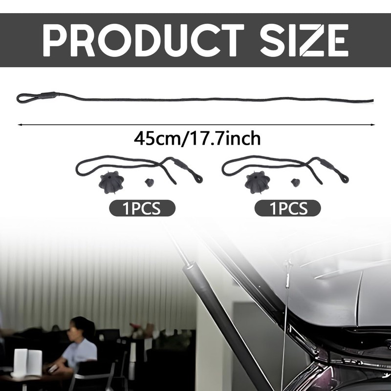 JUGUTA Pack of 2 Car Boot Retaining Strap Parcel Shelf