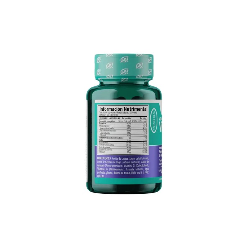 Vitamina D3 + Vitamina K2 Aceite De Linaza Solanum 45