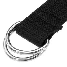 Faletony Men's Women's Fabric Belt with Double D-Rings Buckle Canvas Denim Belt 113 cm + Original Gift Box, White