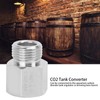 CO2 Tank Cylinder Adapter Converter Silver Female Thread TR21-4 to