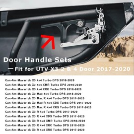FREAXLL UTV X3 2017-2020 Door Handle Latches Sets for Can-Am Maverick X3 X DS XMR XRC Turbo DPS 2 & 4 Door 2017 2018 2019 2020 / 2pcs - Black