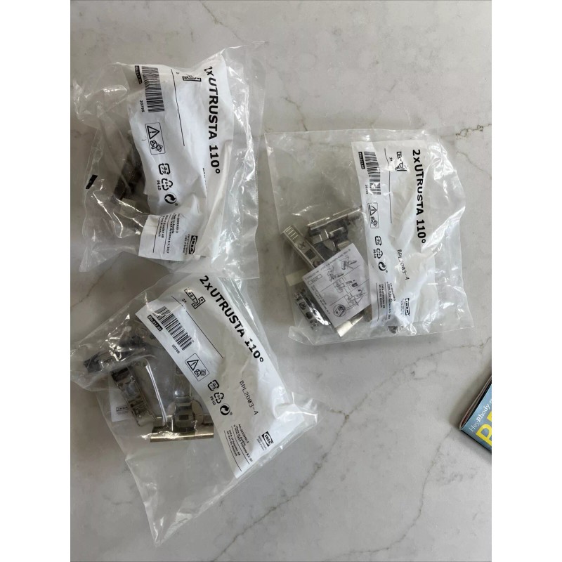 IKEA 2x UTRUSTA 110 Degree 404 017 84 Hinges NOS