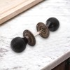Infinity Decor Ebonised Wooden Beehive Rim Mortice Door Knobs Brass