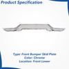 WFLNHB Chrome Front Bumper Skid Plate Replacement for Silverado 1500