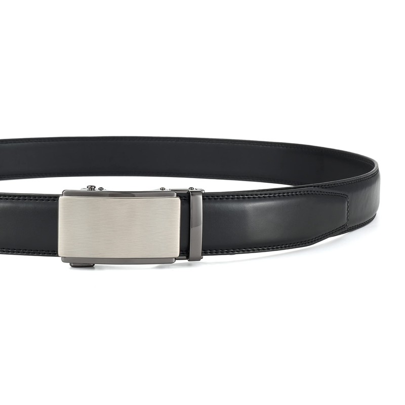 guvoosm Men's Leather Automatic Belt Business Suit 3.5 cm Width,