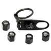 4 Valve Caps + Key Fob – Lady Black –