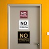 Signs ByLITA Square No Negativity Allowed Here Sign(Navy Blue/Gold) -
