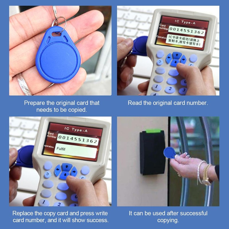 EUIEUT 50 Pcs 125kHz RFID Key Fob Proximity ID Card