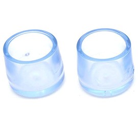16 Pcs Transparent Round Anti-Slip Rubber Leg Tips Chair Leg Caps Furniture Floor Protectors Chair Table Bar Stool Leg Covers Furniture Leg Cube Feet (30mm/1.18 inch)