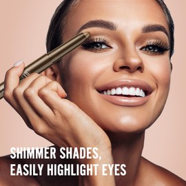 awrose Cream Single Eyeshadow Stick, Glitter Shimmer Eye Shadow, Waterproof Long-Wearing Brilliant Eye Brightener with Sharpener, Makeup Sparkle Eye Shadow Pen Suits Everyone at Any Age
