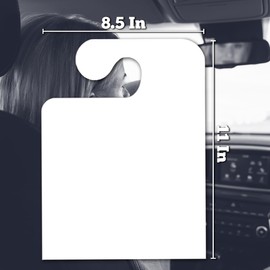 Versa Tags Car Mirror Hang Tags Pack of 50 Blank with Hook Car Hang Tag 8.5" X 11" Car Rear View Mirror Hang Tag Perfect Auto Dealership Supplies White Color
