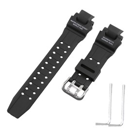 FACLE Men's Resin watch strap Replacement Fit for Casio G shock GW-A1100 GW-A1000 GW-4000 GA-1000 1100 1200 G-1400 Outdoor Sports Watch bands bracelet accessories (Black)