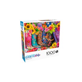 Buffalo Games - Cowgirl Colors - Lars Stewart - 1000 Piece Jigsaw Puzzle for Adults, Vibrant Floral Western Art, Challenging Puzzle for Game Nights, Finished Size 26.75 x 19.75, Made in the USA