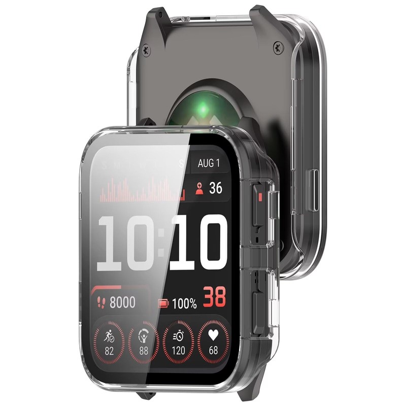 TINGYR Case Compatible with Garmin Venu X1, PC + Tempered