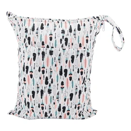ALVABABY 3L-H1-DE 3 Piece Nappy Bag Wetbag Reusable Wet Bags for On the Go Reusable with Two Zip Pockets Nappy Bags for Babies Nappies