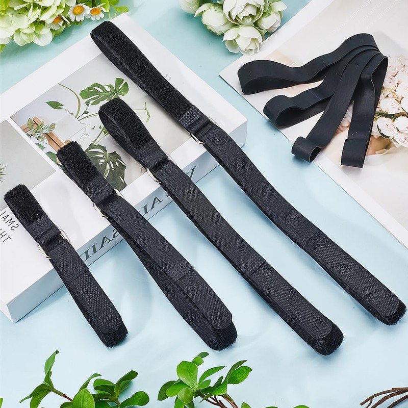 GORGECRAFT 8Pcs 4 Sizes Sectional Couch Straps Connectors Black Nylon