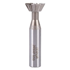 Nikou End Mill - 20mm Dovetail Groove Cutter 60° Degree HSS Straight Shank Dovetail Slot Mill End Mill CNC Drill