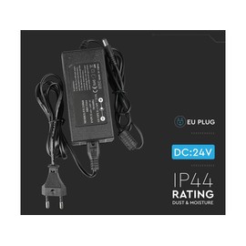 A2ZWORLD LEDLUX CV7247 Transformer Power Supply 60 W 24 V 2.5 A with Plug for House Socket 220 V to DC 24 V Colour Black (60 W 24 V 2.5 A)