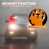 Nilight Red White 48LED Visor Strobe Lights Interior Windshield Emergency