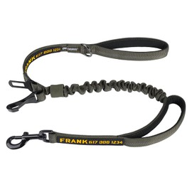 OneTigris 3-in-1 Tactical Dog Leash Heavy Duty for Medium Large Dogs, Car Safety Seatbelt Leash, Nylon Reflective Bungee Dog Lead with Clip Hook Latch & Buckle, Swivel Zinc Alloy Carabiner