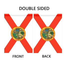 Mflagperft Florida State Garden Flags 12 * 18 Inches Double Sided Vivid Color and Fade Proof Small Indiana Yard Flags for Indoor and Outdoor Decorations (Florida)