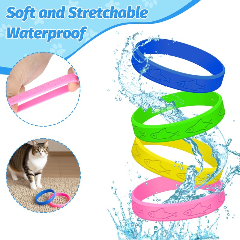 AKAIXI Cat Toys 24 PCS, Rubber Cat Chew Toy, Interactive