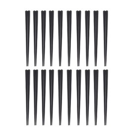 Strix Design NH-08 Pentagonal Resin Chopsticks Black 8.3 inches (21 cm) Resin Chopsticks, Non-Slip, Pentagram, Set of 10 Pairs