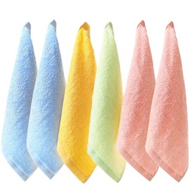 Baby Bath Towels, 6 Pack Super Soft and Absorbent Towels for Newborn and Toddler, 25 x 25 cm