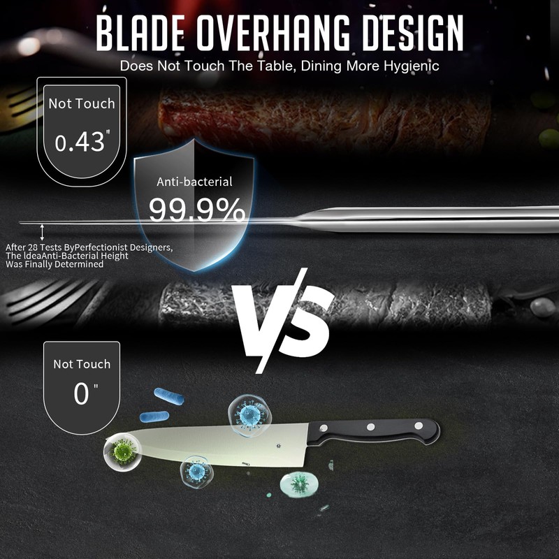 Nice Kitchen Steak Knives Set of 10, Sharp Serrated Steak