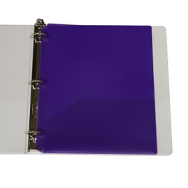 C-Line Two-Pocket Heavyweight Poly Portfolio Folder with Three-Hole Punch, Box of 25, Purple (33939-25)
