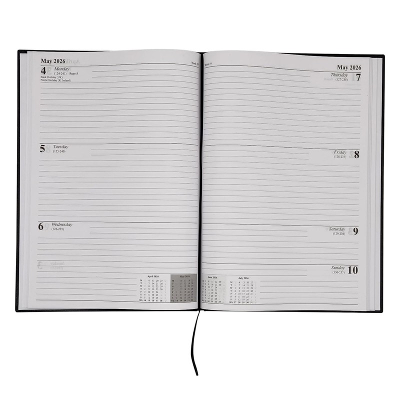 evelay 2026 Diary A4 Week to View Hardback Planner Organiser