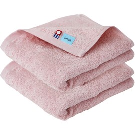 imaa Imabari Towel, Certified Big Face Towel, Fluffy, Thin, Absorbent and Quick Drying, Made in Japan, 100% Cotton, Vacuum Compressed Pack (2 Pink)