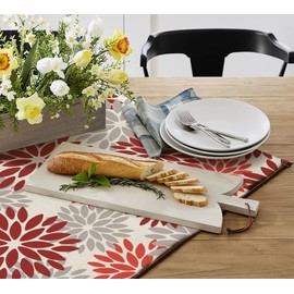 Artoid Mode Table Linen, Flowers, Red Dahlia, Summer, Seasonal, Kitchen Table Decoration, Indoors, Holidays, Party Decor, 85 x 85 cm