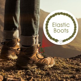 Molain 12 Pcs Boot Blousers Straps Elastic Boot Bands Shoelace Boot Blousing Straps Garters with Metal Hooks for Navy Army Air Force Camping Climbing Tools (Green/black)