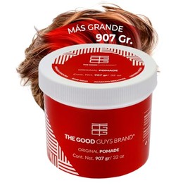 Cera para Cabello Hombre | Original Pomade Fijación Media | Aspecto Brillante y Saludable | Pomada para Cabello Hombre Sin Químicos Agresivos | Productos para el Cabello | THE GOOD GUYS BRAND (907gr)