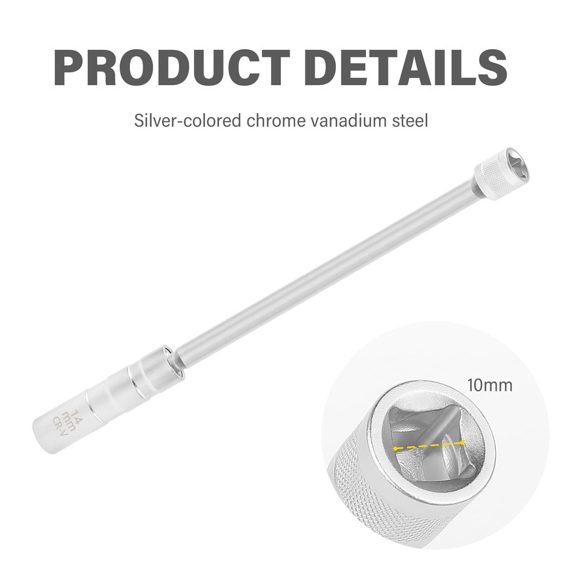 GTLM Extended Magnetic Spark Plug Wrench, 35 cm Long, 360