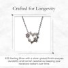 Lavand Hollow Heart Necklace - 925 Sterling Silver with Sparkling