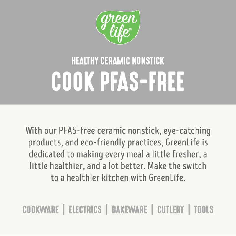 GreenLife 1.5 QT Electric Rice Cooker, Compact Small Size, 3-Cups