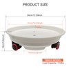 QYQRQF 2pcs Plant Caddy with Wheels, 13.4" Plant Stand Heavy