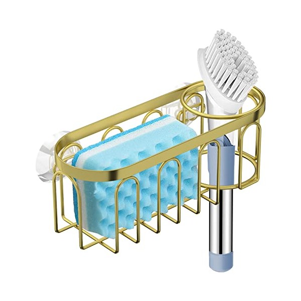 Yazoni 2-in-1 Sponge Holder for Kitchen Sink, Suction Cup Sponge